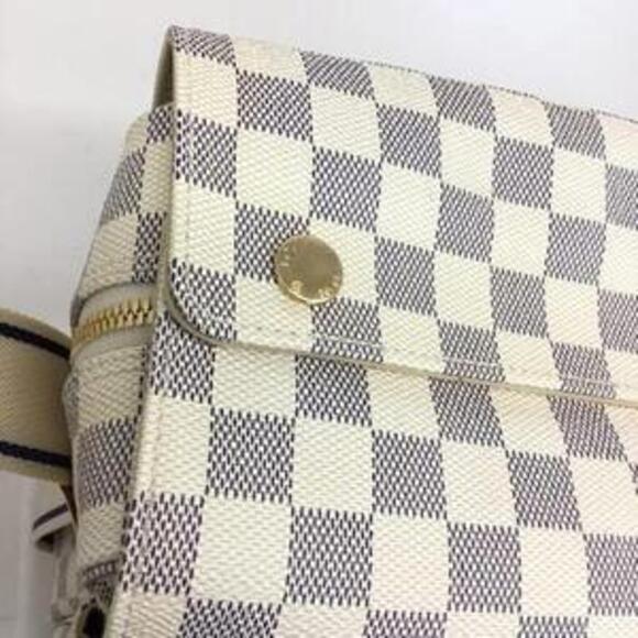 Louis Vuitton Naviglio Shoulder Bag Damier Azur White Leather - Picture 5 of 8